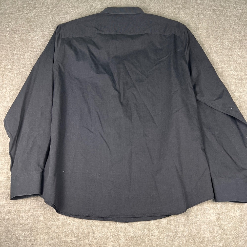 UNTUCKit Wrinkle Free Solid Black Slim Fit Button Down Shirt Long Sleeve XXL - Picture 3 of 7